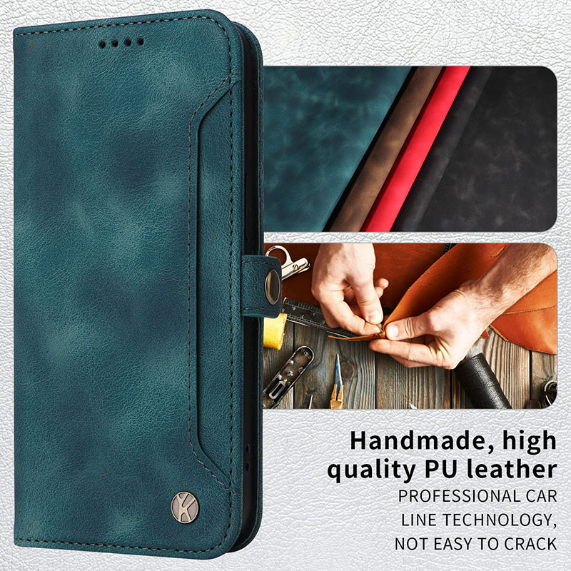 Leather Phone Case Dual Color Magnetic Cards Slot Phone bag For Iphone 15 14 13 12 11 Pro Max lyp141