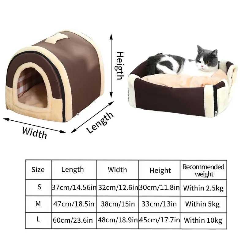 Cat Carriers Crates domy psa dom pensa namiot Dekoracja wnętrza ciepły pluszowy koszyk gniazda z odłączanymi podkładkami