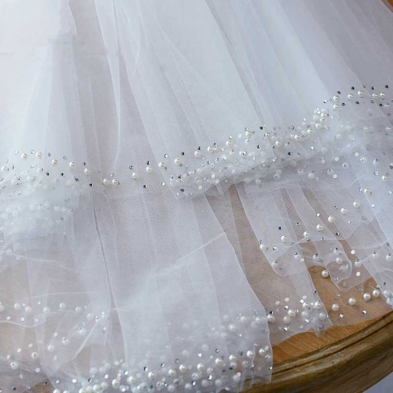 Wedding Hair Jewelry 2T Pearls Wedding Veil Short Beaded Edge Bridal Veils Two Layer Bride Veils Wholesale Price