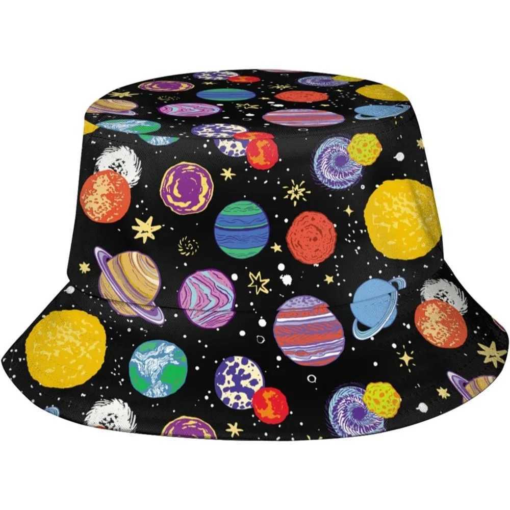 Wide Brim Hats Bucket Hats Cartoon Space Planet Fisherman Hat Hip Hop Gorilla Summer Neutral Bucket Hat Outdoor Garden Beach Camping Hiking Travel Fishing Hat 240424