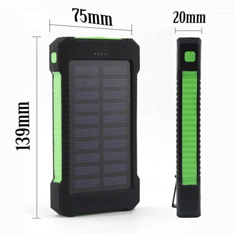 Banques d'alimentation du téléphone portable Nouveau panneau solaire portable avec une capacité de 200000mAh adapté à la batterie de batterie portable Camping Outdoor Camping Charging Portable 240424