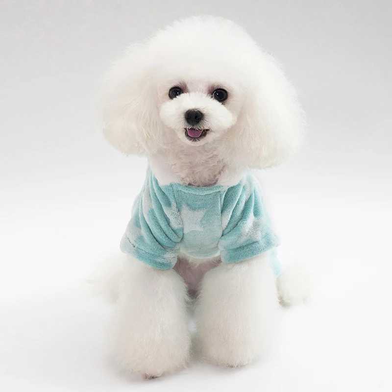 Vêtements pour chiens automne d'hiver combinaisons pour chiens pour petit chien de chien chat étoile imprimé kawaii vêtements chihuahua yorksyie pyjamas cuillère de chiots de chiots d240426