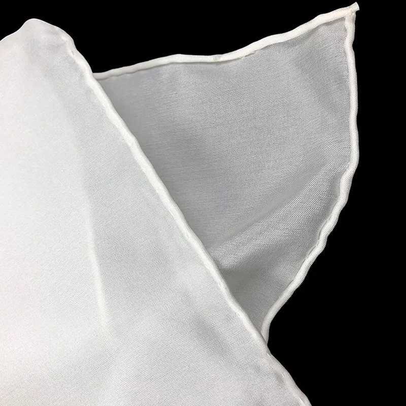 Shawls 100% Pure Silk Plain White 8mm Habotai Hand Rolled Lady Long Silk Scarf for Painting and dyeing d240426