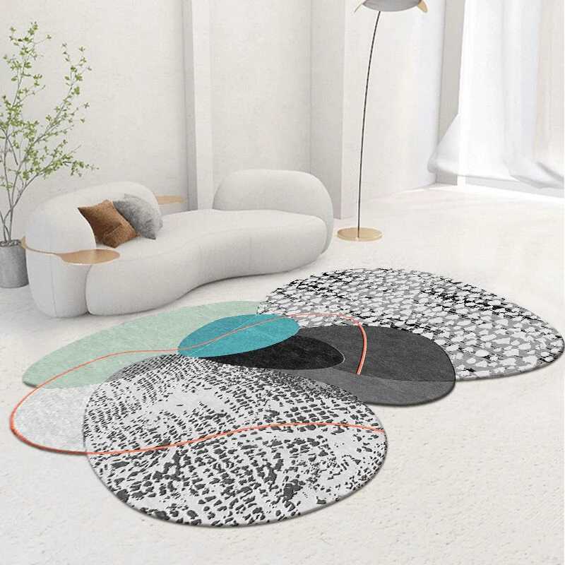 Mattor ljus lyxig oregelbunden form matta nordiskt vardagsrum mattor enkelt sovrum dekor sängmatta mattor stora områden garderob
