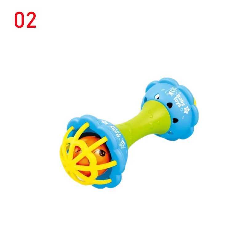 Mobiler# Baby Hand Grepp Ball Rattles Fitness Soft Rubber Hand Rattles Fish String Teether Spädbarn 0-1 år gamla utbildningsleksaker D240426