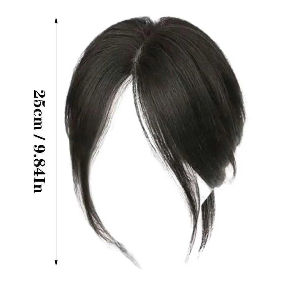 Perruques synthétiques perruque féminine simulant les cheveux en haut de la tête naturellement duvets avec huit formes différentes frange légère et mince Q240427