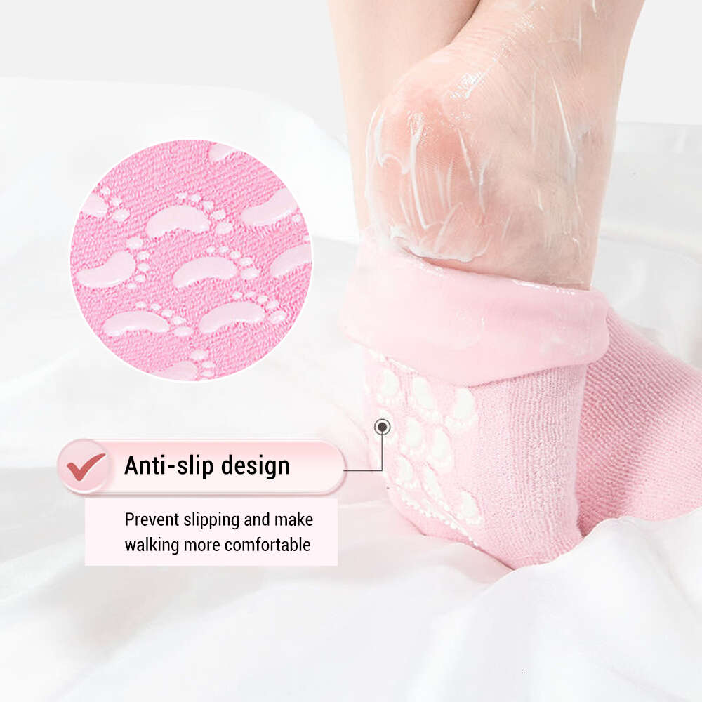 Yeni 1 çift feet bakım çorapları nemlendirici silikon jel çoraplar ayak ciltleri koruma anti kuru çatlama pedikür spa ev kullanımı