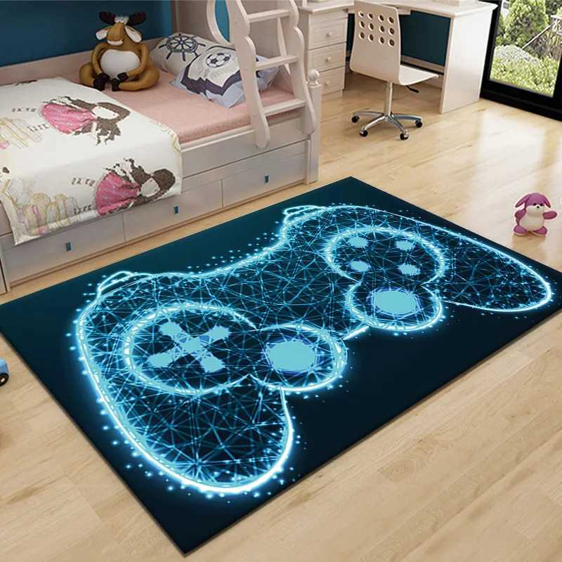 Carpets Cartoon E-sports Living Room Decoration Carpet Home Design Computer Room Large Area Rug Game Console Handle Study Non-slip Rugs