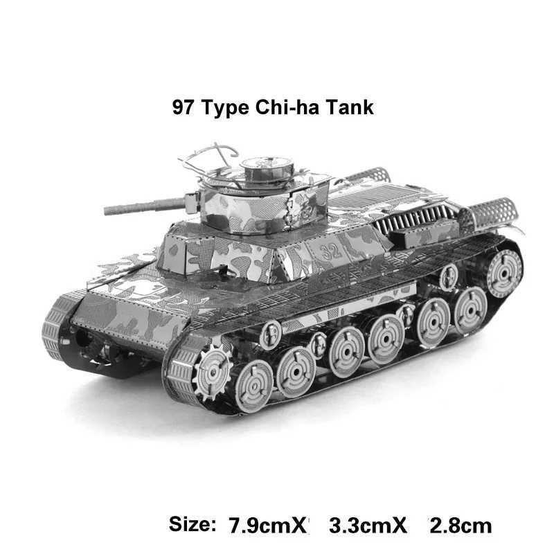 3D Puzzles DIY Mini 3D Metal Bulma Modeli Akrep Tank Şefi Tank Sherman T34 Tank Kaplan Tank Bileşeni Yetişkin Oyuncak Puzzlel2404