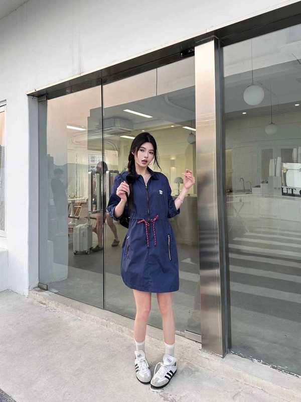 Basic & Casual Dresses designer Nanyou 2024m Home Spring/Summer New Product Sports Style Dress Versatile, Age Reducing Girl Fashionable and Handsome OAI3