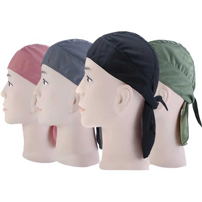 Bandanas Durag rower czapka czapka szalik Salia Lekkie regulowane bawełniane rowerowe opaska na głowę letnie męskie opaskę na głowę 240426