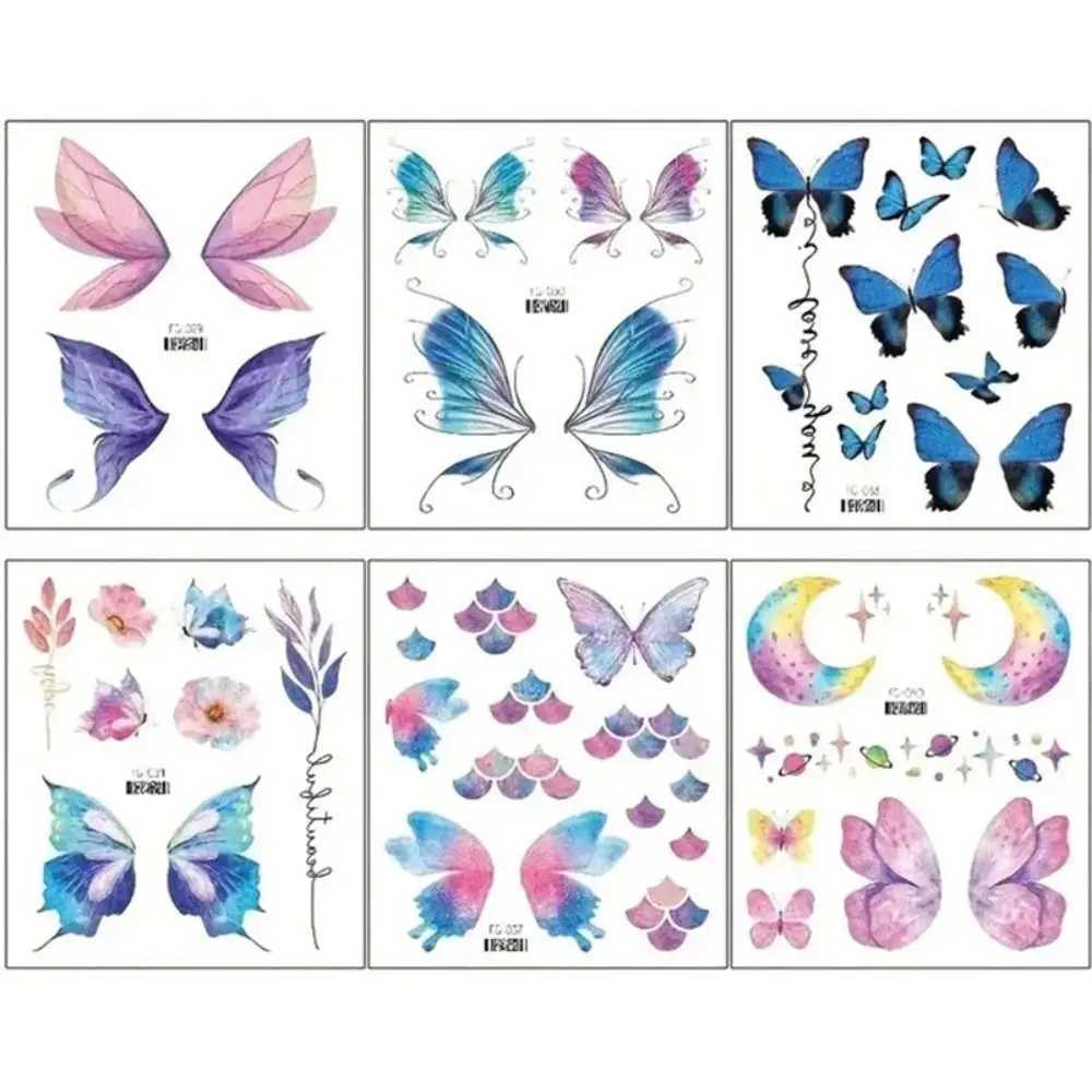 Tatuaż Transfer Blowly Fairy Butterfly Wings Waterproof Tattoo Tatto Tattoos Tattoos Flowers Butterfly Tatuaż naklejka