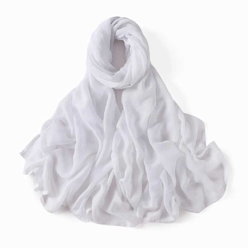 Szalej kobiety wielki rozmiar zwykły stały bawełniany Rayon Rayon Hidżab szalik wysokiej jakości okłady i szalem MUKULMAN PASED ISLAMICZNY TURBAN 180*95 cm D240426