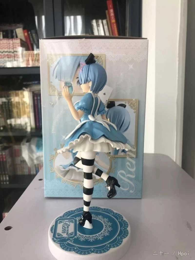 Anime Manga REM Figur Animation Re Life in Difthing World od Zero Figur Super Series w Wonderland Blue Maid Outfit Doll Modell2404