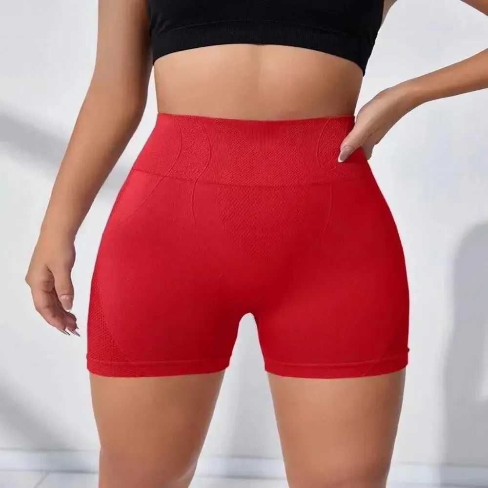 Shorts actifs femmes shorts de yoga sans couture gymnase haute taille fitness shorts serrés shorts de motard rapides séchage cyclisme entraînement shorts de gym d240426