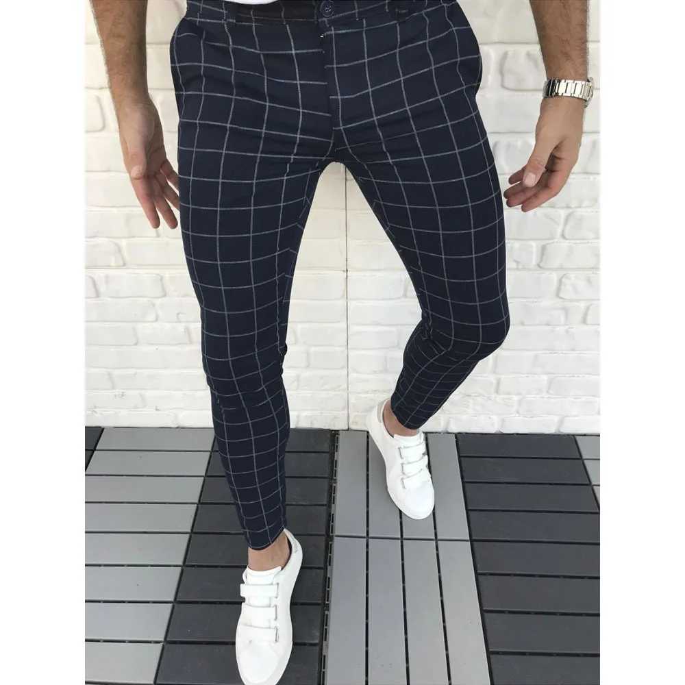 Męskie spodnie męskie Produkt Pantalones Ultra-cienki Slim Fit Prosty Noge Spodery Modne sporne spodnie sportowe Ubranie uliczne Ołówek Męs