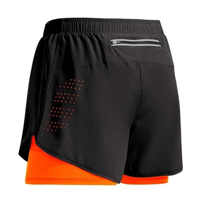 7CLV MĘŻCZYZNE KRÓTKI SPORTOWE KRÓTKI MĘŻCZYZNE MĘŻCZYZN SPORTOWA 2 W 1 KRÓTKIE PREPNY Dwudziemia na plaży Summer Gym Fitness Training Jogging Shorts D240426