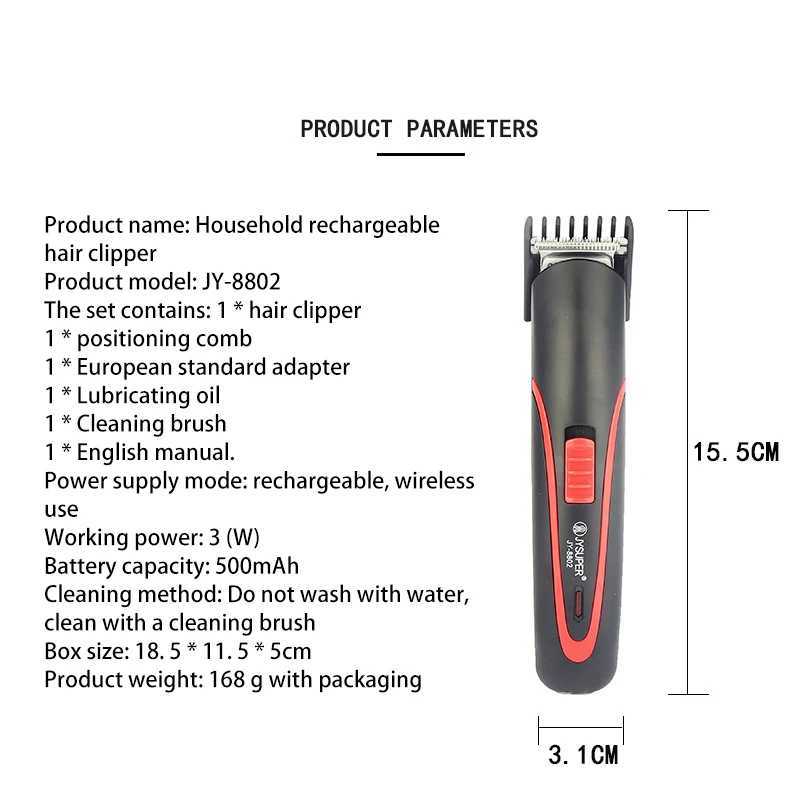 Haarschneider Herren wiederaufladbares Haar Clipper Friseur Elektrische Q240427