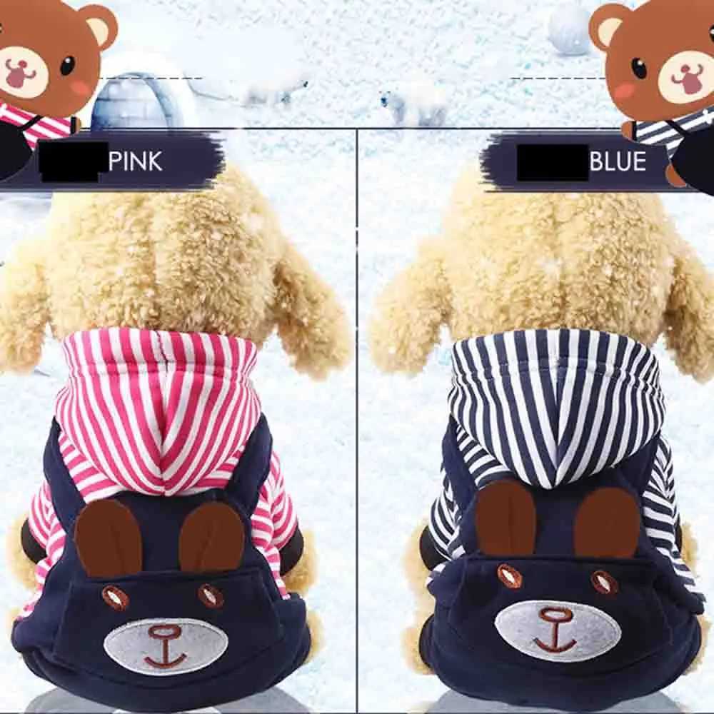 Hondenkleding katkleding Casual kleding teddy herfst en wintermodellen kleine honden hoed schattig beren puppy hoed kleding dondenkleding d240426