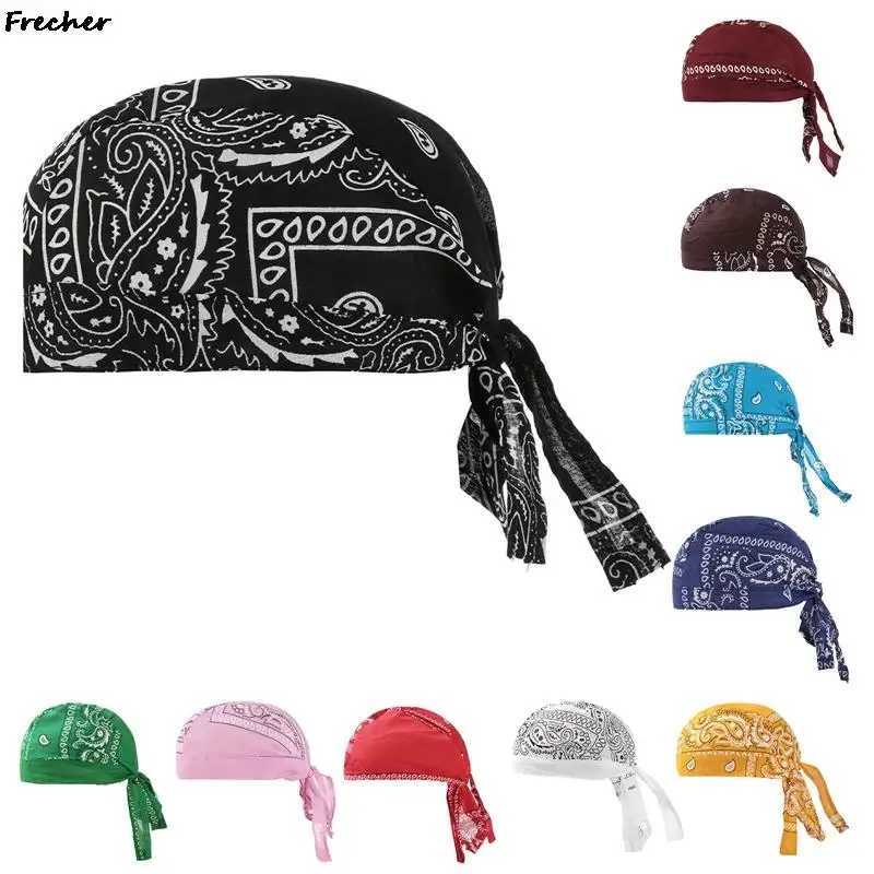 Bandanas Durag Men Women Runners Bandana Headwear Oddychający piracka czapka czapka na zewnątrz rower sportowy szyfonowy kapelusz egzotyczny 240426