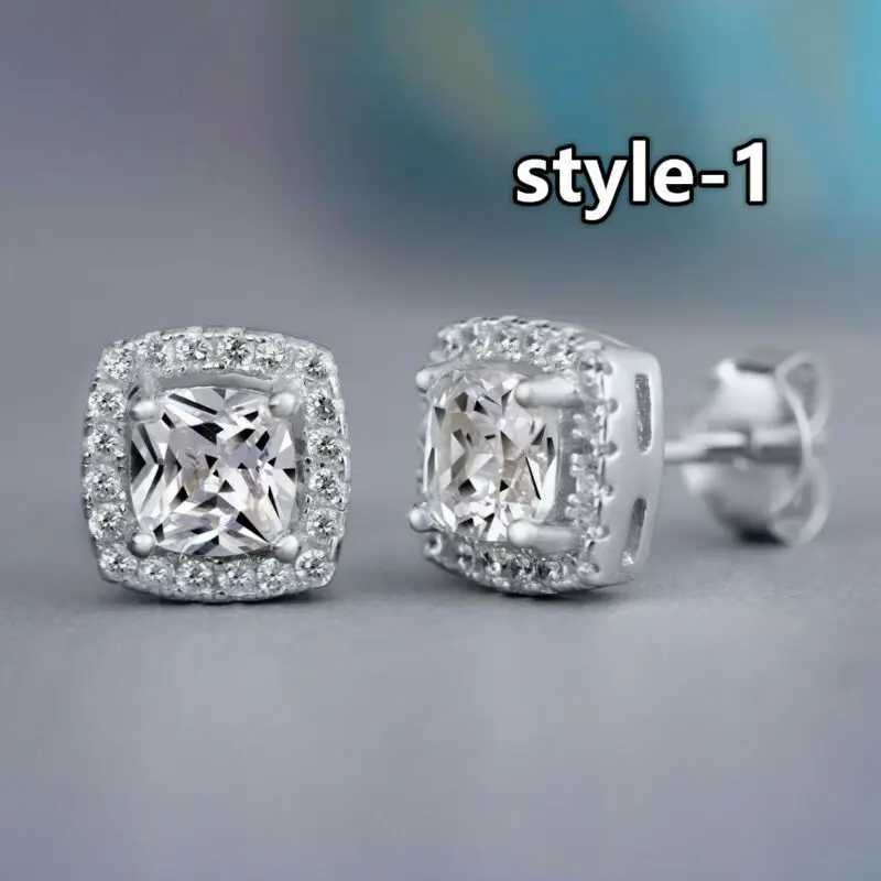 Stud Huitan Fashion Géométrique Femmes Boucles d'oreilles Stud Cumbic Zirconia Mariage de mariage Daily Bijoux de mode portable Hot Dropshipping D240426