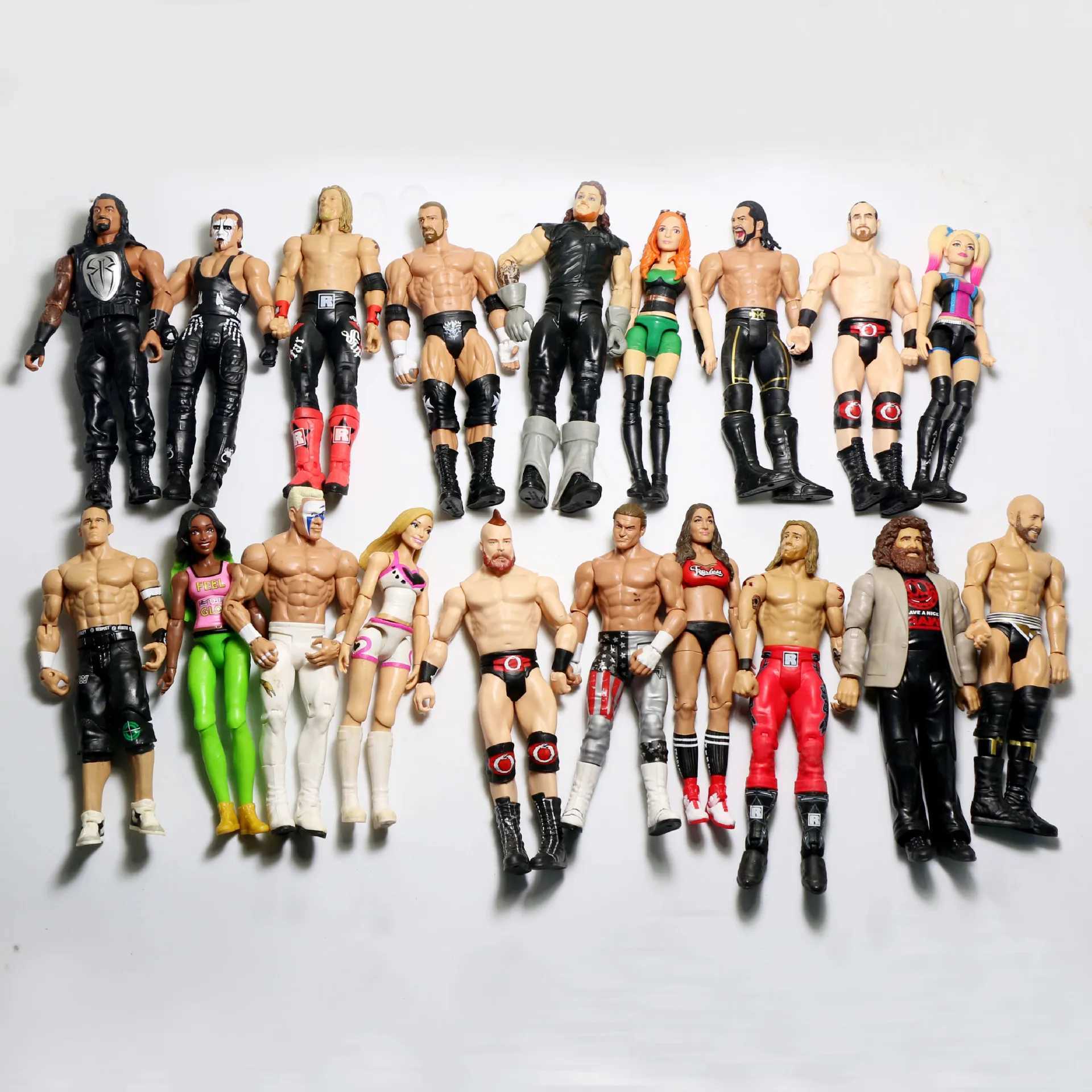 Action Toy Figures Classic Toy appena arrivato con un'altezza di giocattolo d'azione maschio e femmina di wrestler professionale di 16-18 cm con più stili 5.0L2403