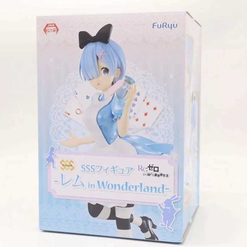 Anime Manga REM Figur Animation Re Life in Difthing World od Zero Figur Super Series w Wonderland Blue Maid Outfit Doll Modell2404