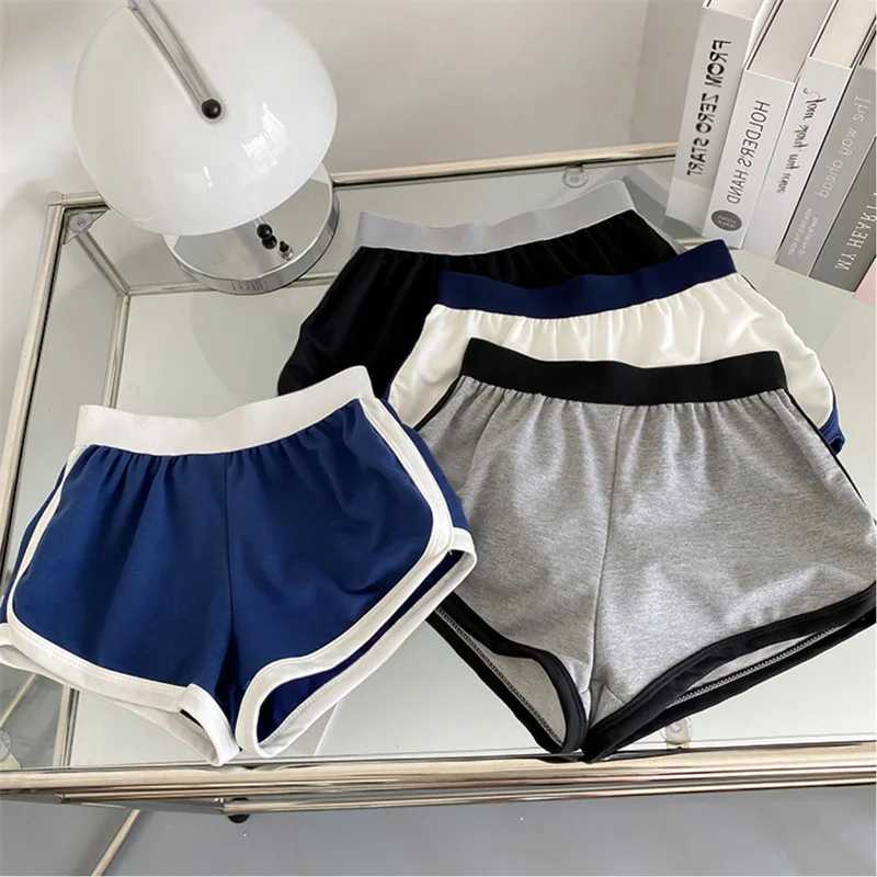 Cortos de verano pantalones cortos de verano para mujeres chic deportivo acogedor acogedor salida caliente adolescente altura pantalón de piscina delgada y2k colegialas d240426