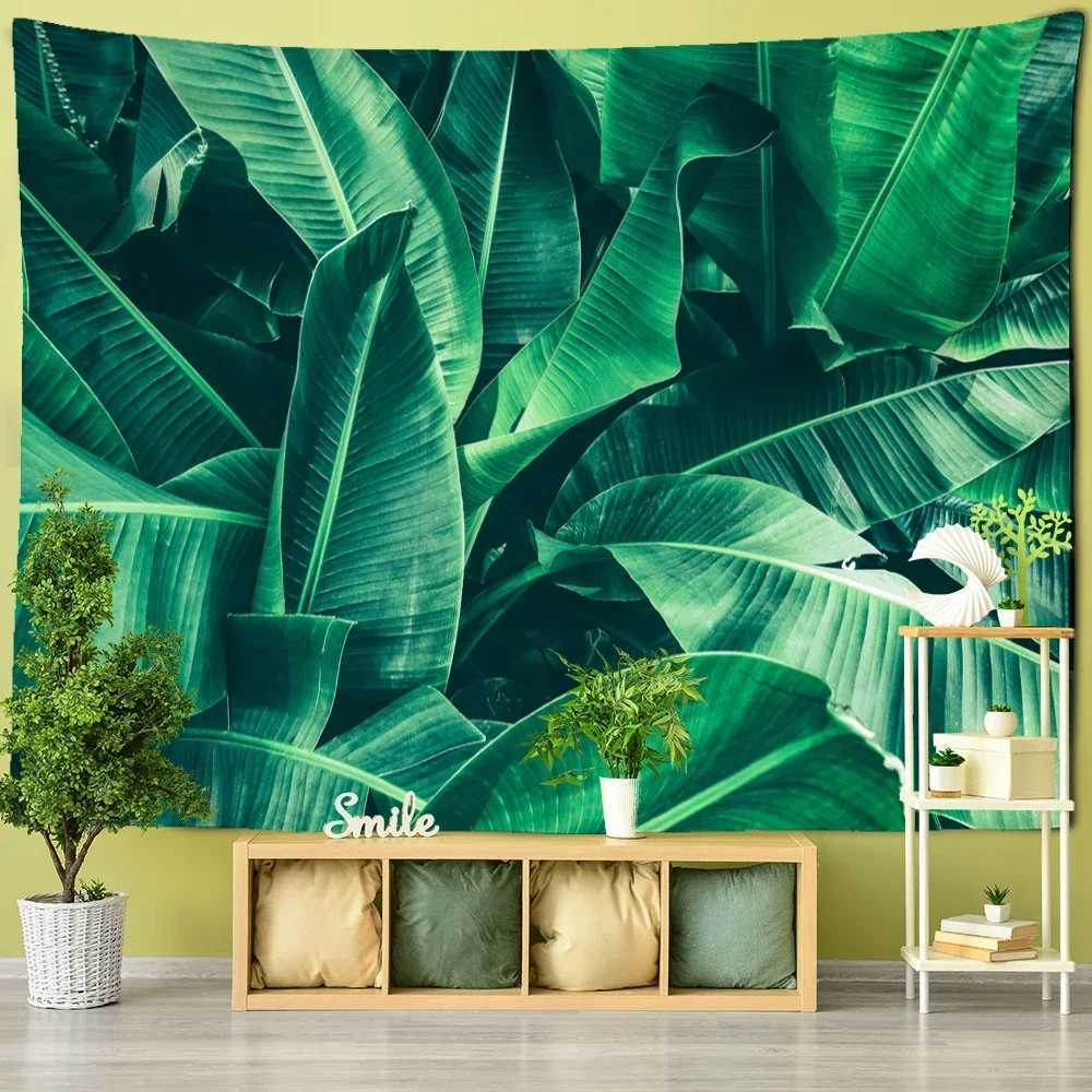 Gobelin do sypialni dekoracje estetyczne gobelin potwory liść tropikalne rośliny naturalne sceneria wiszące domowe domek Dorm Dormi