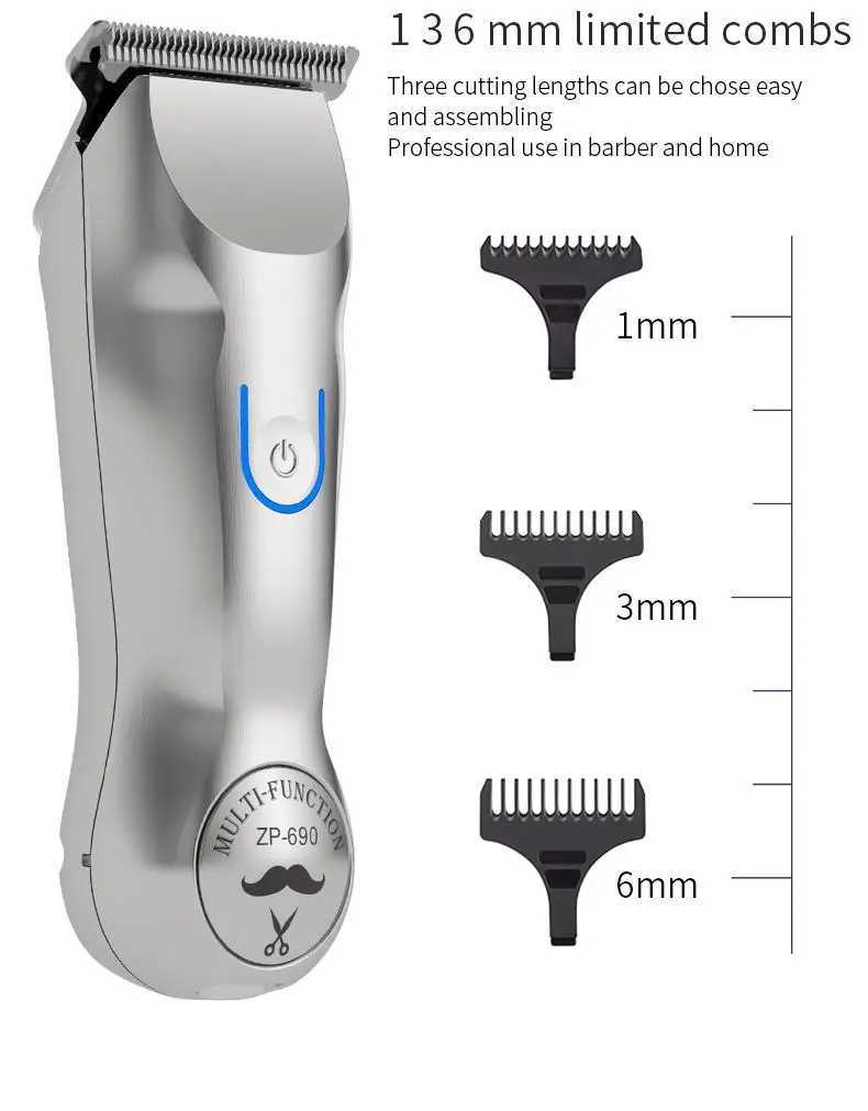 Hårtrimmer Ny Mini Professional Electric Hair Clippers Mens Beard Trimmers Low Noise Scissors Q240427