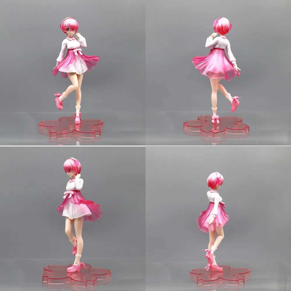 Anime Manga Re Living in a Different World From Zero Character Rem Ram Transparent Part Nighttime Fluorescent Action Character Toy GiftsL2404