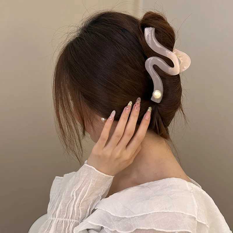 مشابك الشعر barrettes نساء الشعر مقطع فتاة دبوس التبعية حجم مخلب shark سمك القرش الوجه العناية الأنيقة headscarf المصمم الكوري الرجعية جديد