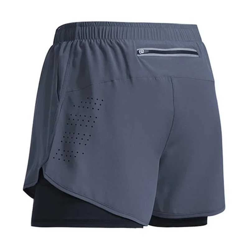 7CLV MĘŻCZYZNE KRÓTKI SPORTOWE KRÓTKI MĘŻCZYZNE MĘŻCZYZN SPORTOWA 2 W 1 KRÓTKIE PREPNY Dwudziemia na plaży Summer Gym Fitness Training Jogging Shorts D240426