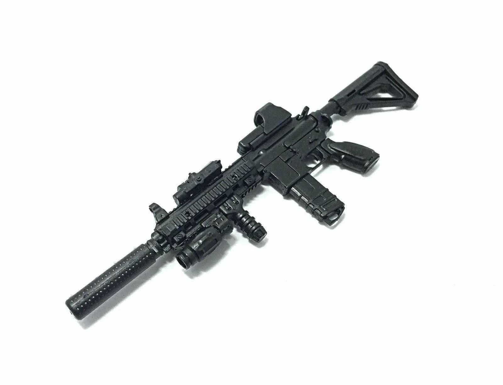 3D -pussel 1 6 PUBG M416 HK416 Rifle Assembly Gun Model Assembly Puzzle Action Diagram Byggnad Bricksl2404