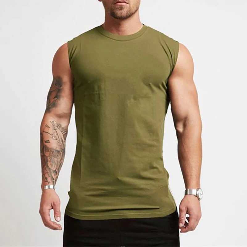 Tampo masculino Tops Cotton Gym Roupas de ginástica mensal com fitness colete de ginástica de ginástica de ginástica de ginástica