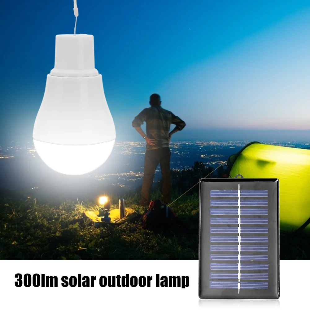 5V 15W 300lm Zonne -energie Power Outdoor Lamp draagbare USB -laadlichten Laag stroomverbruik Lange Leding LED -lamp