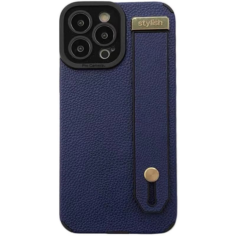 Caixa de couro de capa de laço de couro de luxo leve para Apple iphone14/15 pro max pu+tpu 360 ° Proteção completa para as caixas de câmera