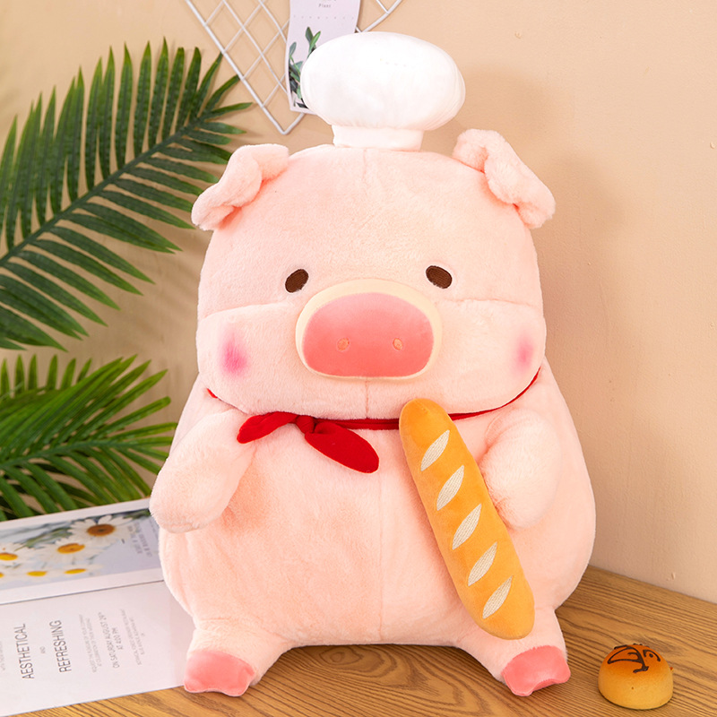 Nouveau cochon muette mignon jouet en peluche lulu pouf poupée pigle lit super sofw oreiller grave machine poupée en gros