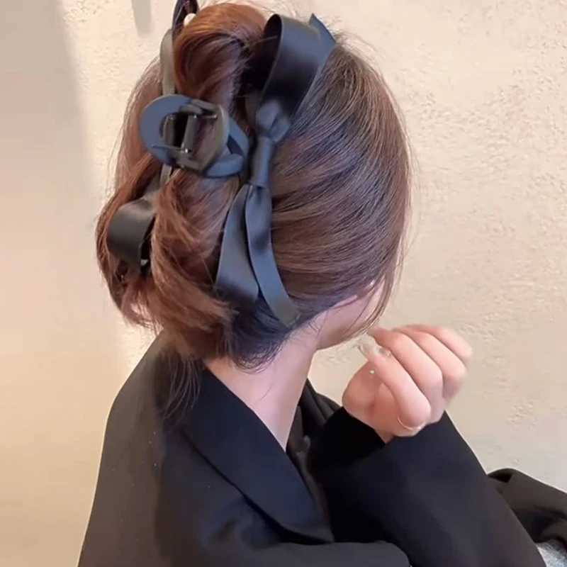 Clips de cheveux Barrettes 14 cm Clip de cheveux à double face adapté aux femmes Chignon de griffe acrylique mat Headswear élégant