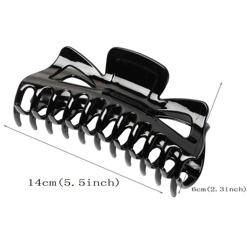 Haarklammern Barrettes 5,5 Zoll großer Haarclip elegante Plastikschildpattbewohner Frauen