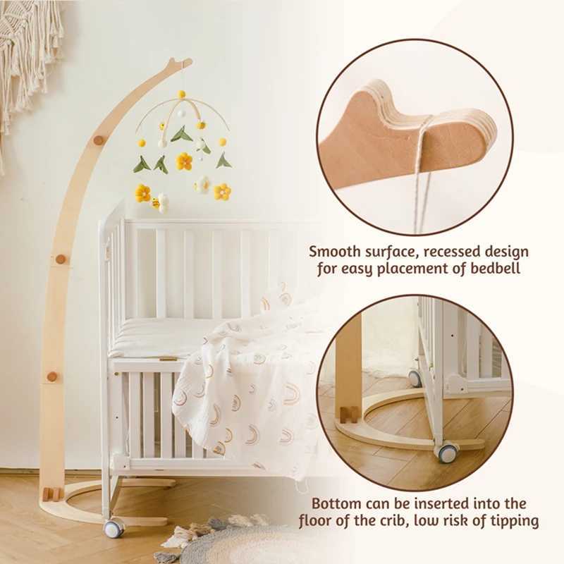 Mobiles# Baby houten mobiel wieg bed bell bodemstandaard baby hangende speelgoed houder houten pasgeboren beddecoratie beddening beddenvoorraden kinderen cadeau d240426