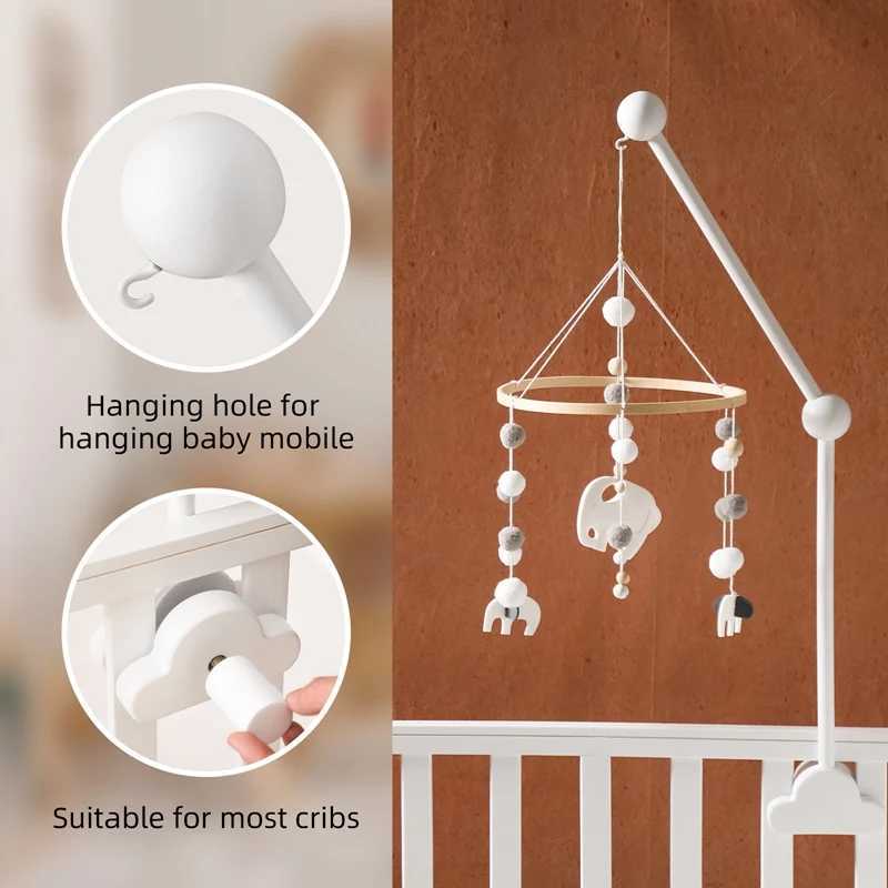 FGWT Mobiles# Babyhalter Klammer Mobile Cribs Rassel Spielzeug 0-12 Monate Neugeborene Bett Bell Musical Kleinkind Rasseln für Kinder Geschenk für Säuglingsbett D240426