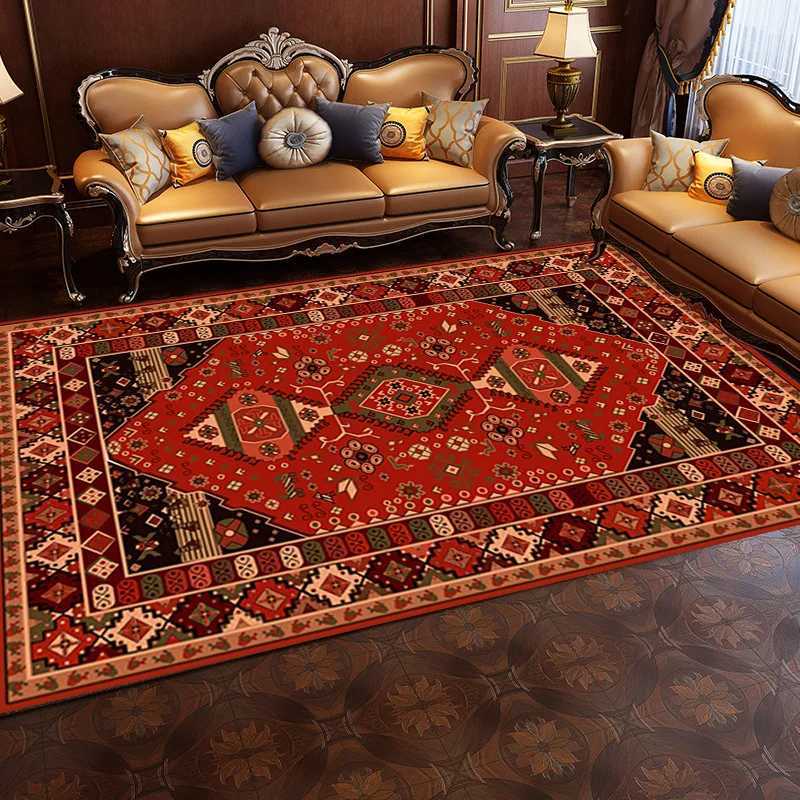 Carpets Bohemian Living Room Carpet Style Table Table Table Table Sofa Crystal Velvet Rapis maison Grand zone pleine de chambre à coucher