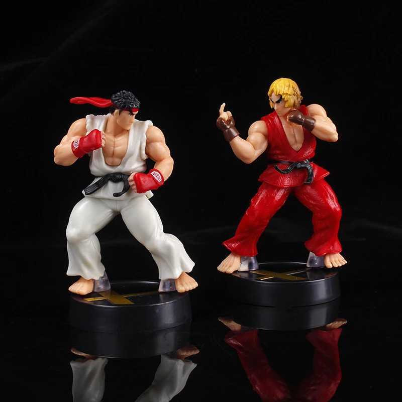 Action Toy Figures Street Fighting Game Action Picture Ken Masters Hoshi Ryu PVC Kawaii Toy Doll Room Decoration Boys Birthday Giftl2403