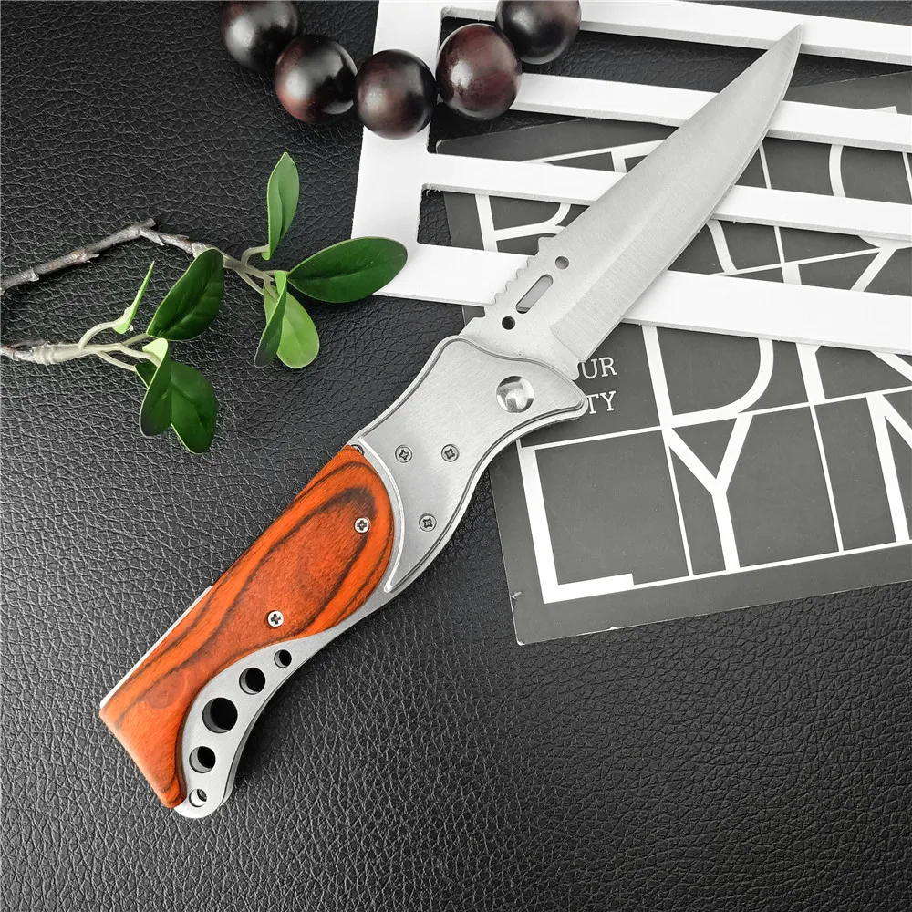 Auto mes met lichte camping EDC Portable Tools Bushcraft Survival Knife Combat Self Defense Tactical Folding Pocket Knives