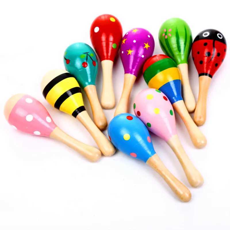 Mobiles# Baby Music Toys Baby Toys Houten Kid Kind Sand Hammer Early Education Tool Rattle Musical Instrument Percussion Toy Gifts D240426