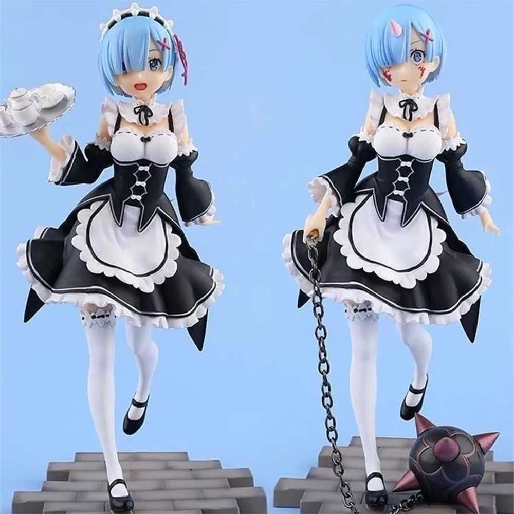 Anime Manga Animated characters facial and body patterns can replace 23cm Rem action pictures childrens model doll toysL2404