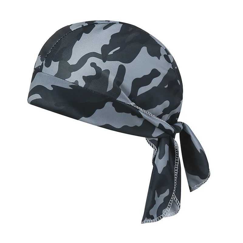 Bandanas Durag Cami Bandband Bandana Mandkerchief Band Pirate Hat Hat Bicycle Hood Sun Protection Sports Breathable Imprimé Carte de tête 240426