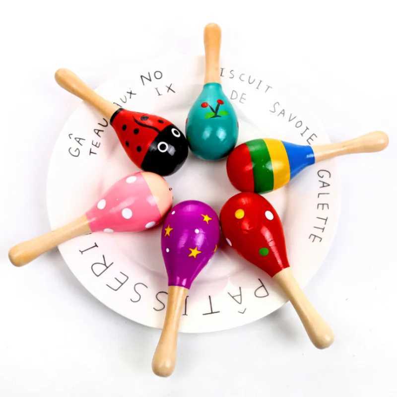 Mobiles# Baby Music Toys Baby Toys Houten Kid Kind Sand Hammer Early Education Tool Rattle Musical Instrument Percussion Toy Gifts D240426