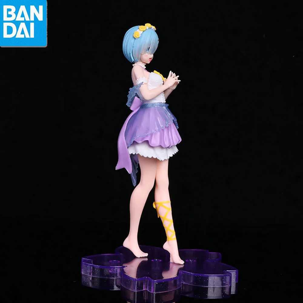 Anime Manga Living in a World Different from Zero 19CM Kawaii Angel Rem Purple Skin Model Animation Character PVC Doll Series Childrens ToysL2404